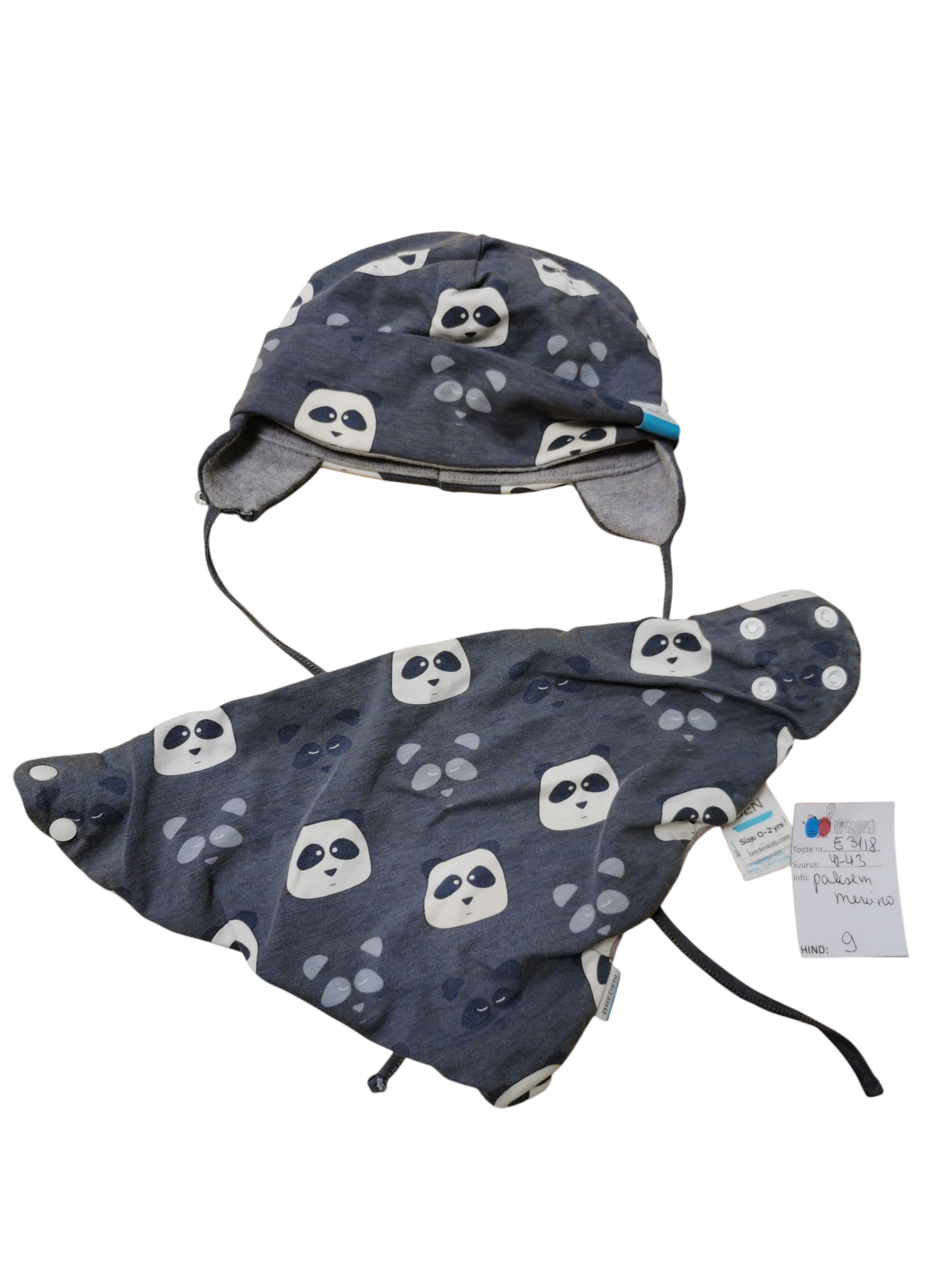 Breden paksem meriino müts ja sall suurus 41-43